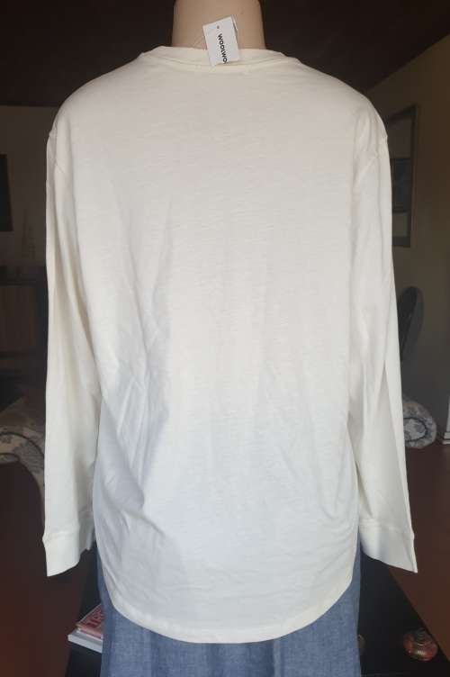 Cream Relaxed Cotton T-shirt