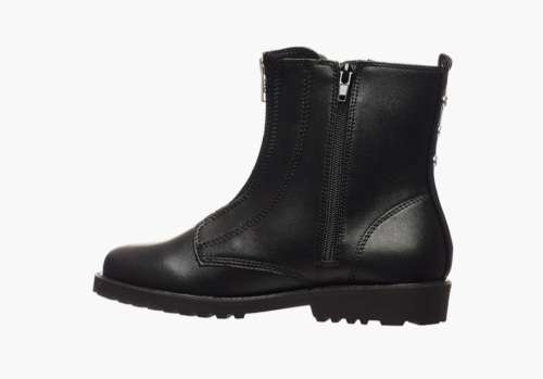 Black Matte Zipped Boots