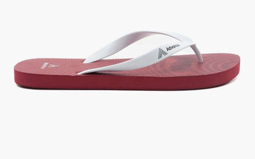 Advance Burgundy Aruba Print Flip Flops