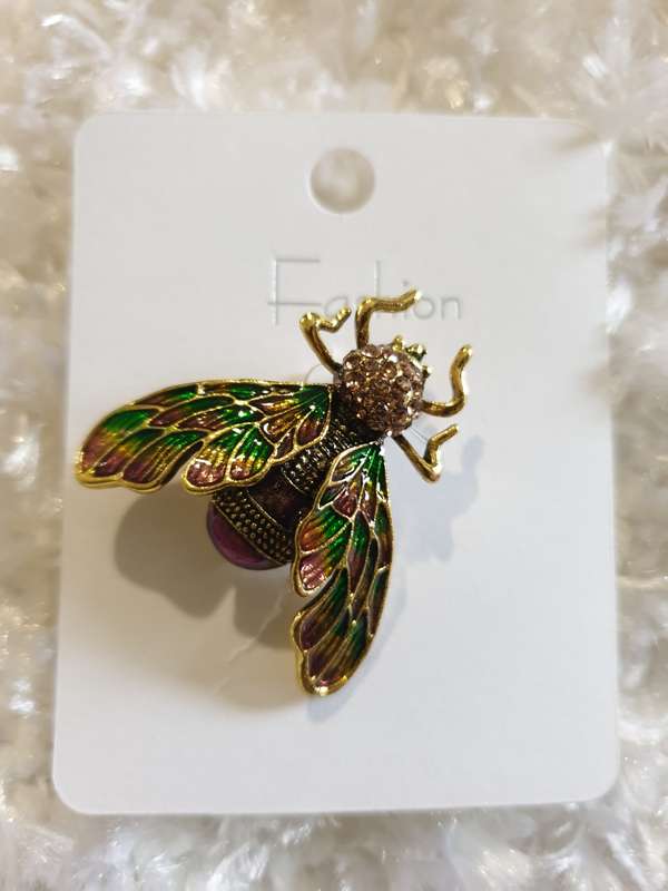Garden Bee Rhinestone Brooch