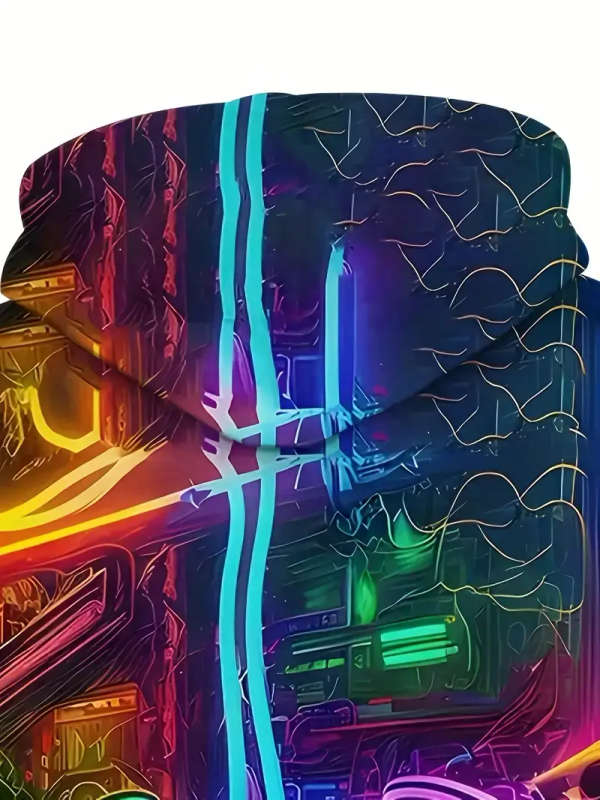 Game Pad Digital Print Men`s Hoodie