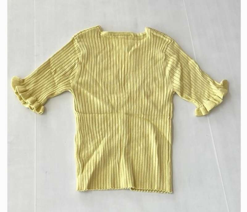 Monki Short Frill Sleeve Button Top