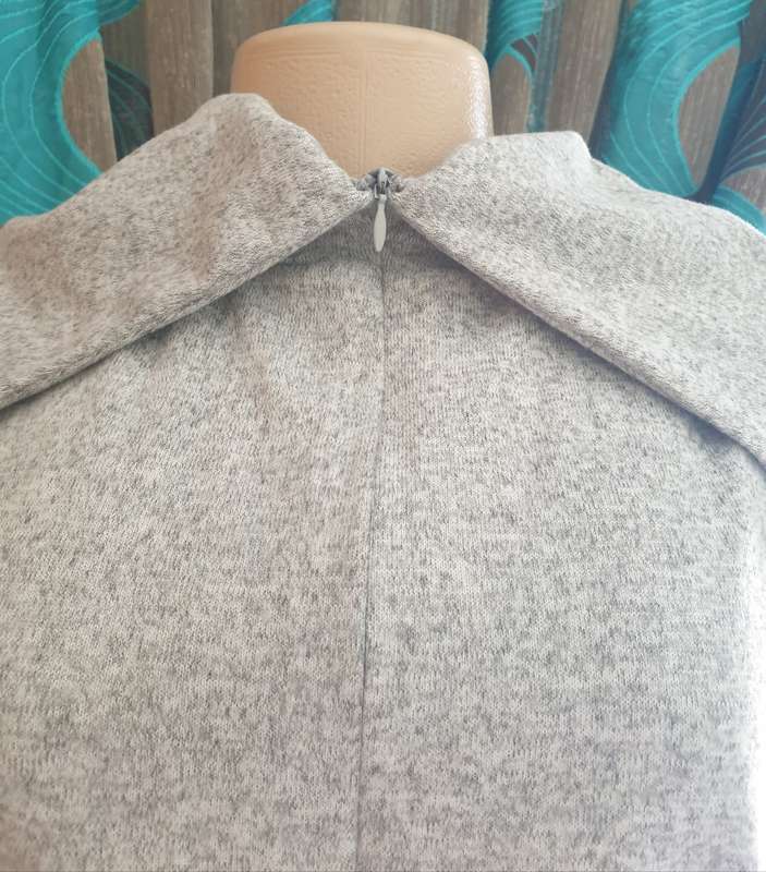 Grey Melange Funnel Neck Warm Handle Jumpsuit