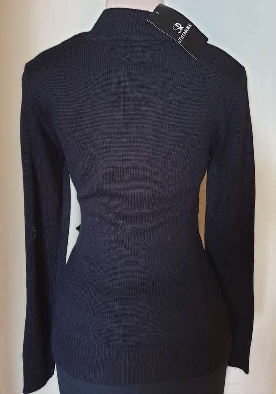 Style Republic Tie Front Black Jersey