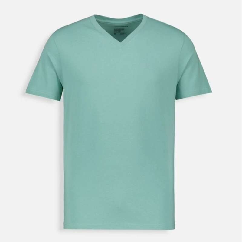 Men`s Green V-Neck T-Shirt