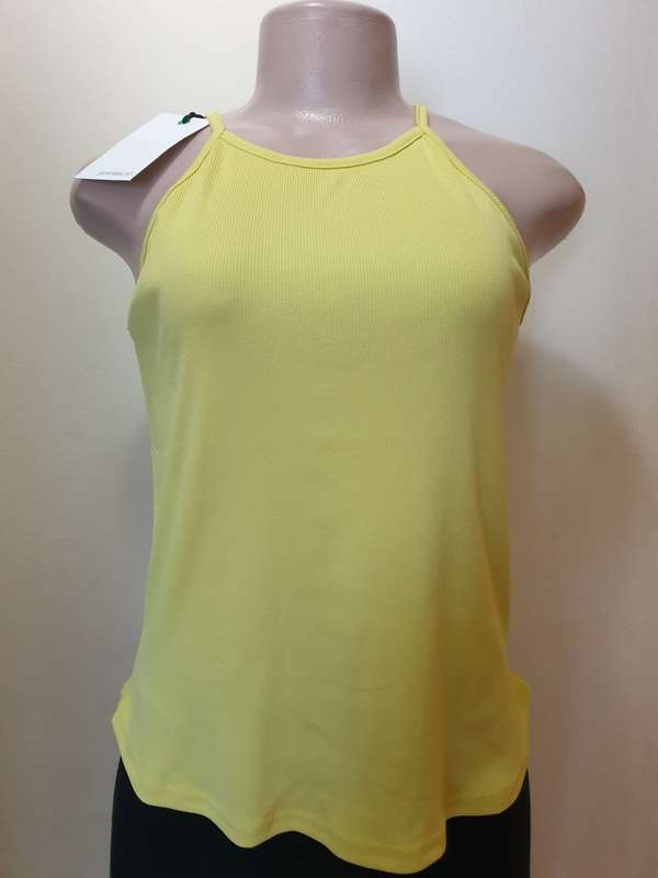 Light Weight Rib Relaxed Vest - Yellow