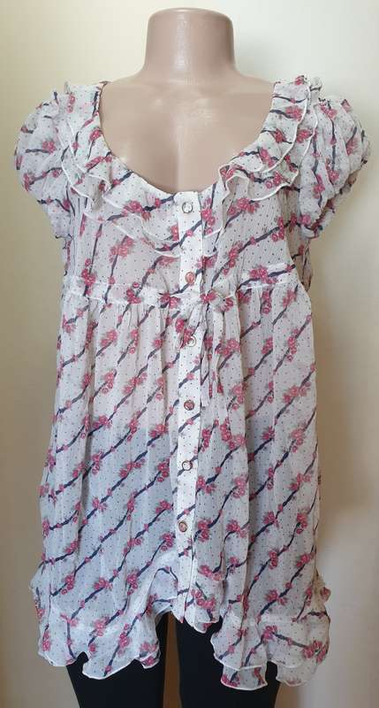 Vero Moda White Scoop Neck Short Sleeve Top