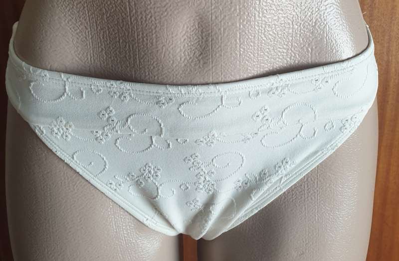 Off White High Waist Bikini Bottoms