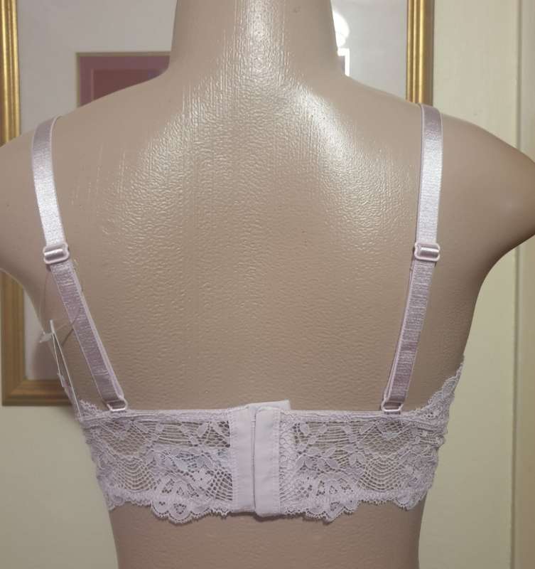 Lavender Lace Padded Plunge Comfort Bralette