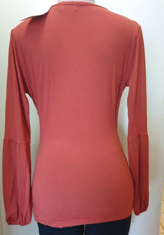 Rust Cross Over Long Sleeve Top