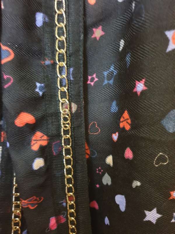 Stars and Hearts with Gold Detail Scarf