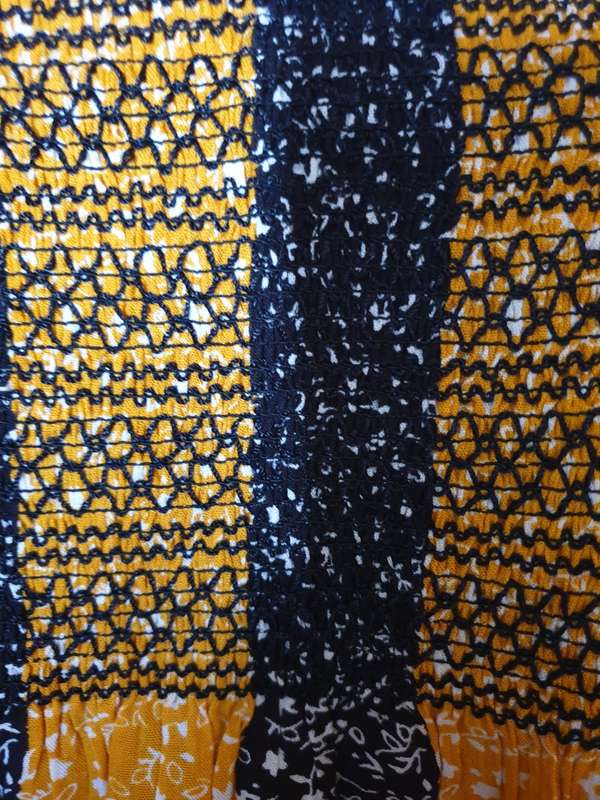 Yellow and Black Print Straps Top