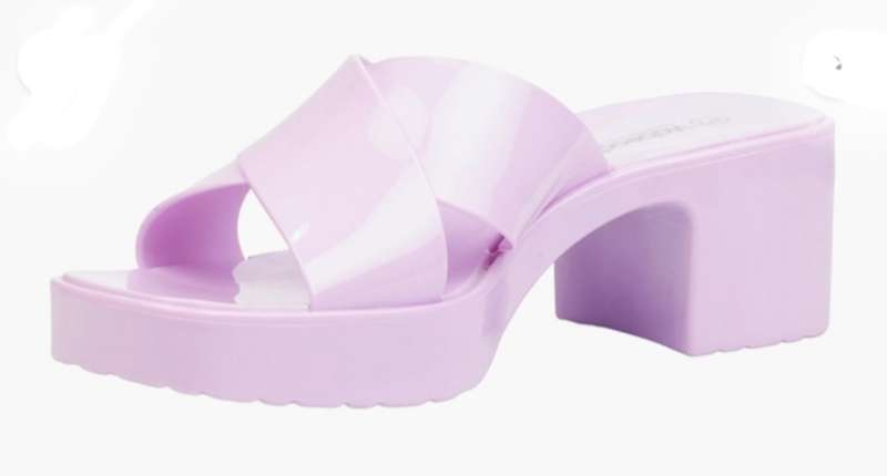 Lilac Rucci Kitten Block Heels