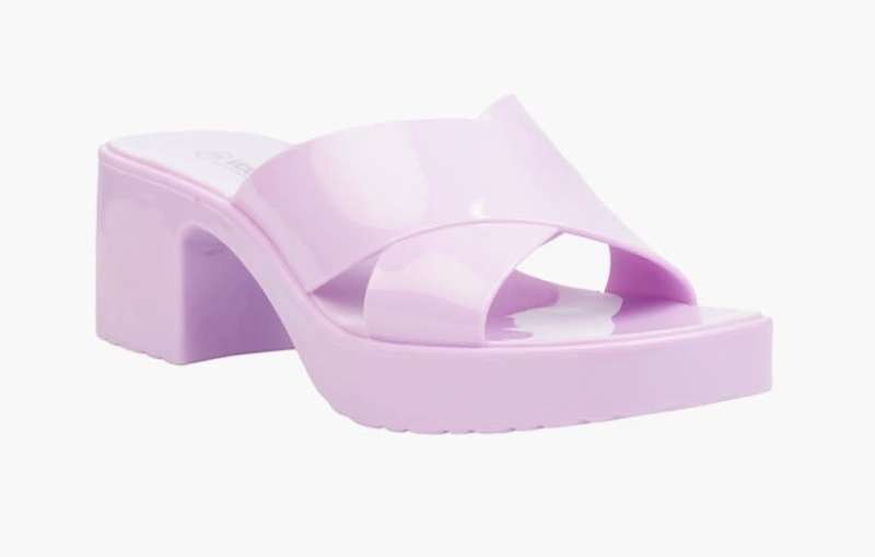 Lilac Rucci Kitten Block Heels