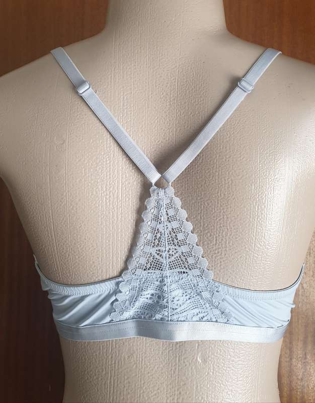 Light Grey Racerback Lace Unpadded Bralette