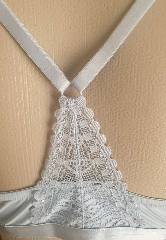 Light Grey Racerback Lace Unpadded Bralette