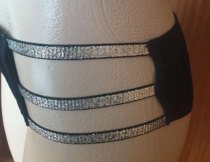 Cut Out Silver Tape Side Briefs