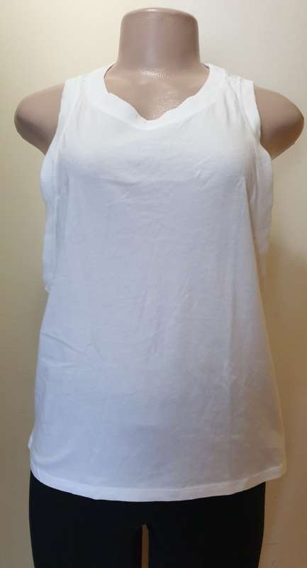 Forever 21 White Sleeveless T-Shirt
