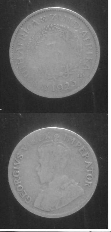 1923 3d tickey silver