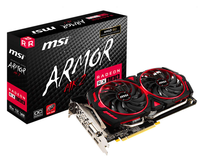 Gaming MSI Radeon RX 580 8GB DDR5 Graphics card