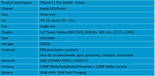 Apple IPhone 11 pro 256GB - Space Grey