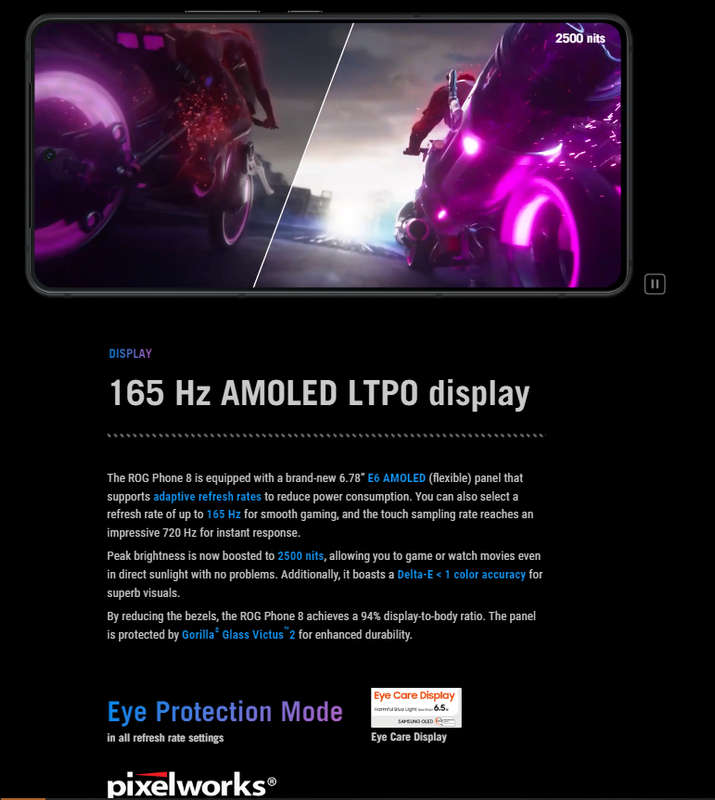 Asus Rog 8 Pro Phone 16GB RAM+512GB Storage (Global Rom)
