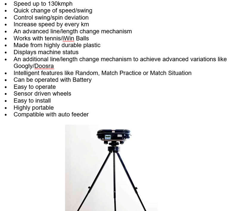 Cricket Bowling Machine - IWinner Advanced