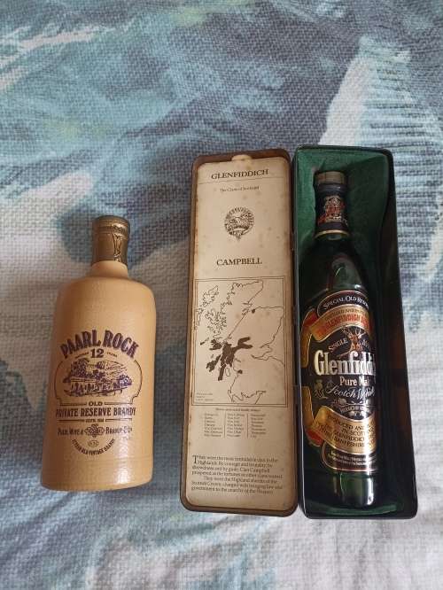 Glenfiddich Special Old Reserve + Paarl Rock 12 Year Private Reserve Brandy unopened