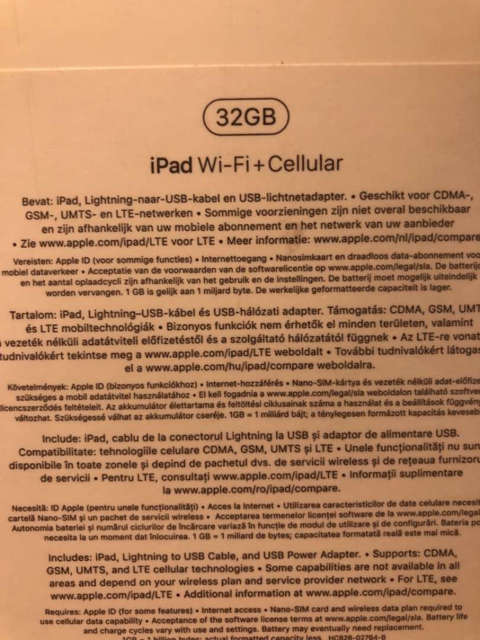 Ipad 5 (Wifi and Cellular) 32Gb