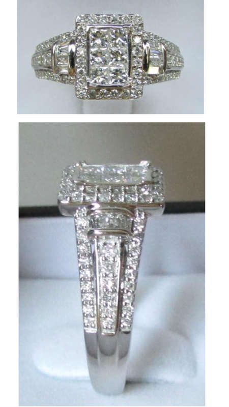 JAW DROPPING [R79855] INVISIBLE [VS] DESIGN [1.505ct] DIAMOND RING [4.992g] WHITE GOLD