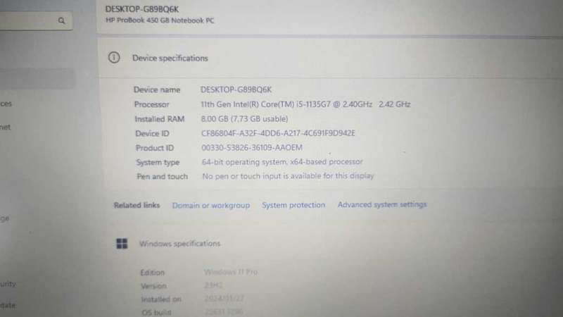 Bargain Buy HP Probook 450 G8 i5 11th gen Laptop