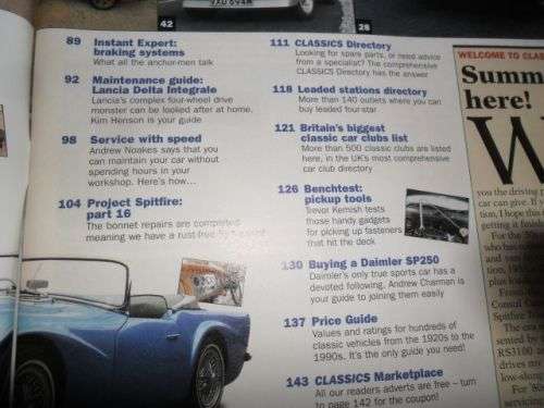 CLASSICS JULY 2003 ( FORD CAPRI , MORRIS MINOR , DATSUN 280ZX , TRIUMPH SPITFIRE , LOTUS EUROPA