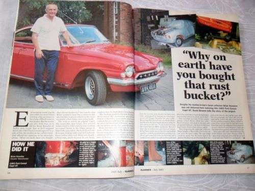 CLASSICS JULY 2003 ( FORD CAPRI , MORRIS MINOR , DATSUN 280ZX , TRIUMPH SPITFIRE , LOTUS EUROPA