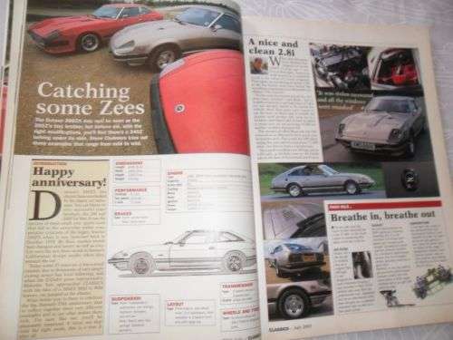 CLASSICS JULY 2003 ( FORD CAPRI , MORRIS MINOR , DATSUN 280ZX , TRIUMPH SPITFIRE , LOTUS EUROPA