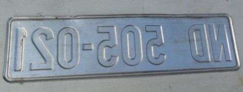 OLD DURBAN NUMBER PLATE