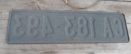 OLD CAPE TOWN NUMBER PLATE