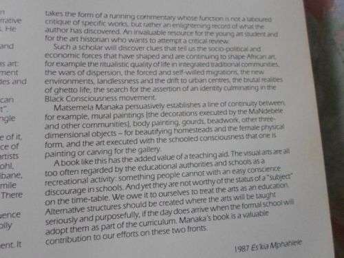ECHOES OF AFRICAN ART - MATSEMELA MANAKA