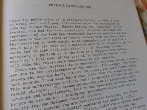 FIFESHIRE FAMILY ;  THE DESCENDANTS OF JOHN & THOMAS PHILIP  VOLUME TWO  - PETER PHILIP