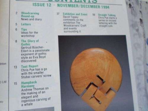 WOOD CARVING MAGAZINE NOV/DEC 1994