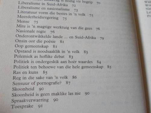 GEDAGTES VIR ONS TYD - UIT DIE PROSA VAN N.P. VAN WYK LOUW