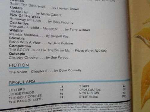 SCOPE MAGAZINE 17 JUNE 1983 ( PRINCESS DI , LINDA LUSARDI , BLACK MAMBA - STEVE KRZYSTYNAK )