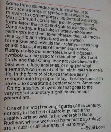 AN ASTROLOGICAL MANDALA - THE CYCLE AND TRANSFORMATIONS AND IT'S 360 SYMBOLIC PHASES - DANE RUDHYAR