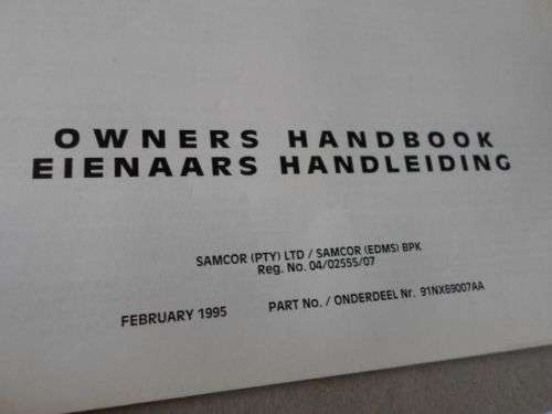 MAZDA 323 OWNER'S MANUAL / EIENAARS HANDLEIDING - FEB 1995