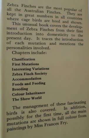 THE WORLD OF ZEBRA FINCHES - CYRIL H ROGERS
