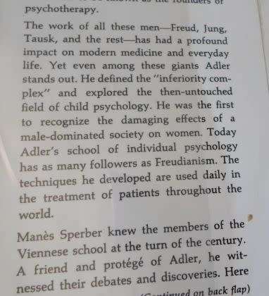 MASKS OF LONELINESS - ALFRED ADLER IN PERSPECTIVE - MANES SPERBER