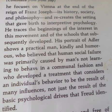 MASKS OF LONELINESS - ALFRED ADLER IN PERSPECTIVE - MANES SPERBER