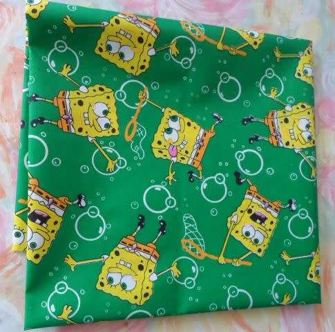 SPONGEBOB POLY COTTON FABRIC 110 X 100 CM