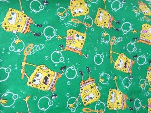SPONGEBOB POLY COTTON FABRIC 110 X 100 CM