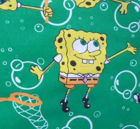 SPONGEBOB POLY COTTON FABRIC 110 X 100 CM