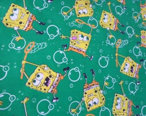 SPONGEBOB POLY COTTON FABRIC 110 X 100 CM